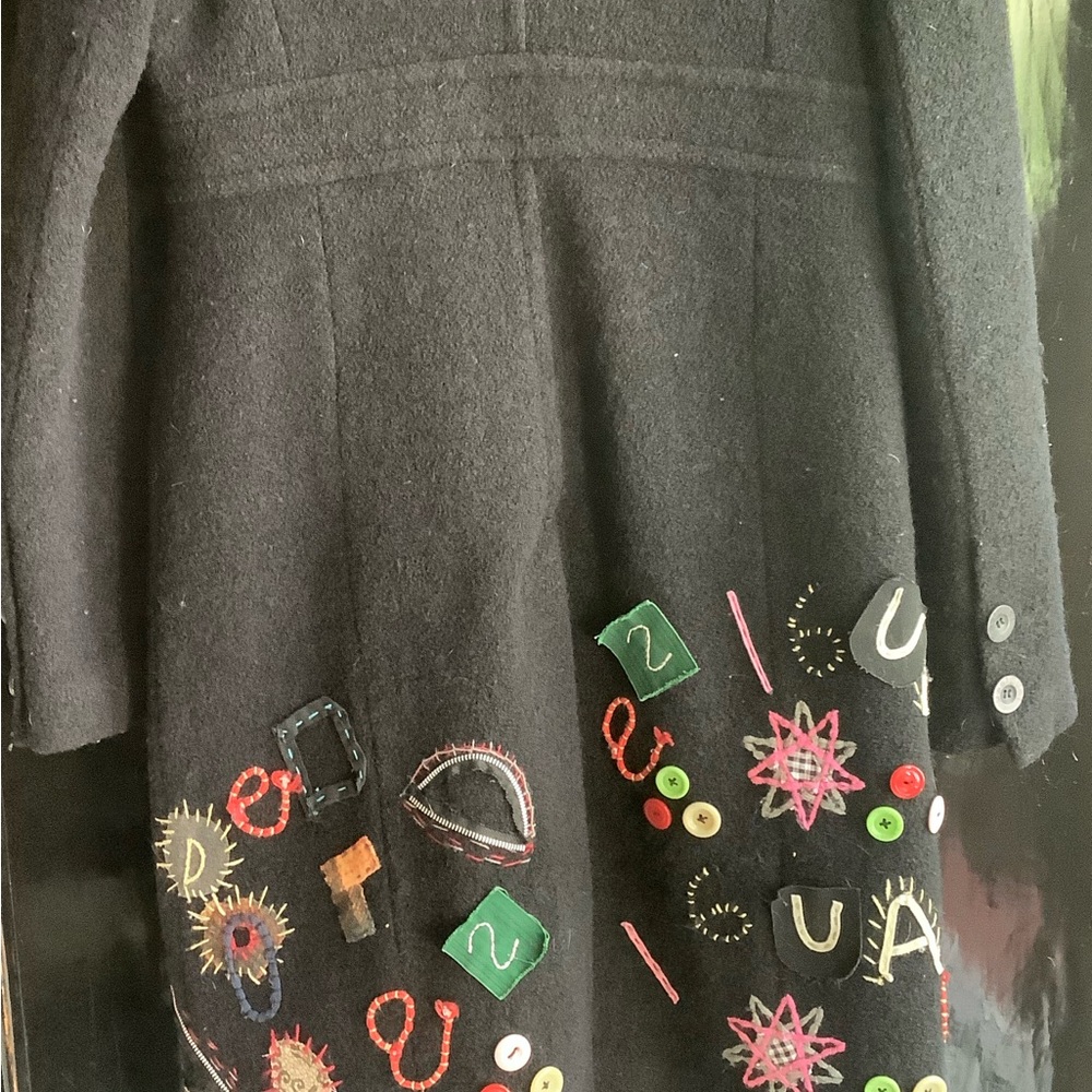 Desigual Embellished Wool Boucle Coats 40 - Picture 3 of 9